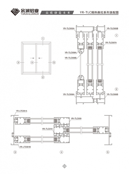 YR-TLC隔熱推拉系列裝配圖
