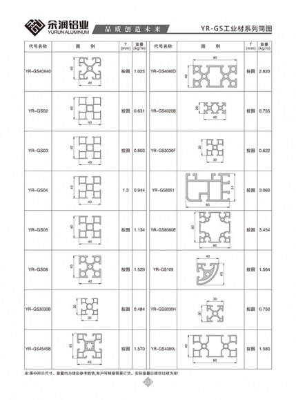 YR-GS工業(yè)材系列簡(jiǎn)圖